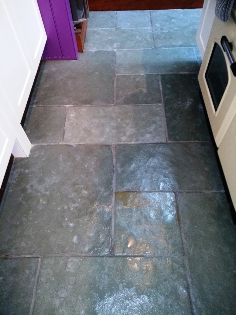 Flagstone Floor After Cleaning Dursley