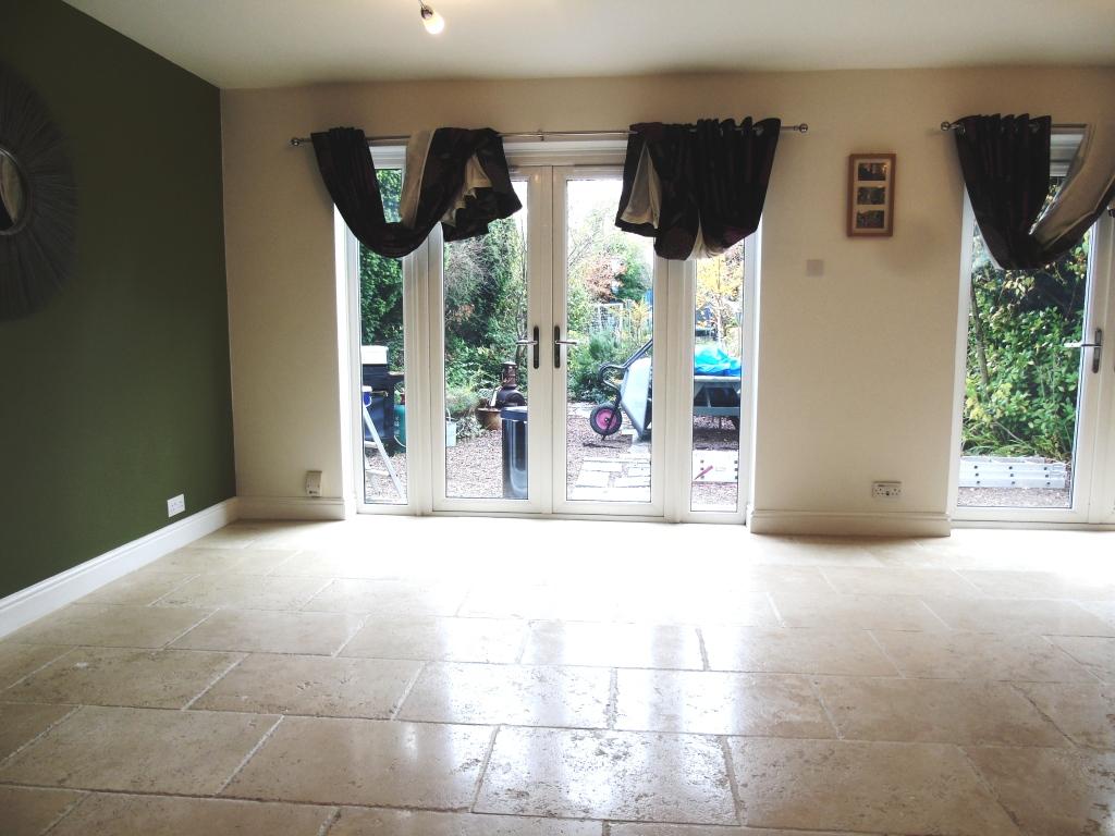 Limestone Tiled Lounge Floor After Cleaning in Vale Gloucestershire