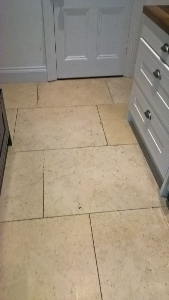 Polished Travertine Cirencester Before Cleaning