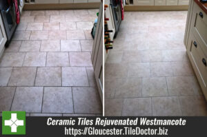 Ceramic Tiles and Grout Lines Rejuvenated in a Westmancote Hallway