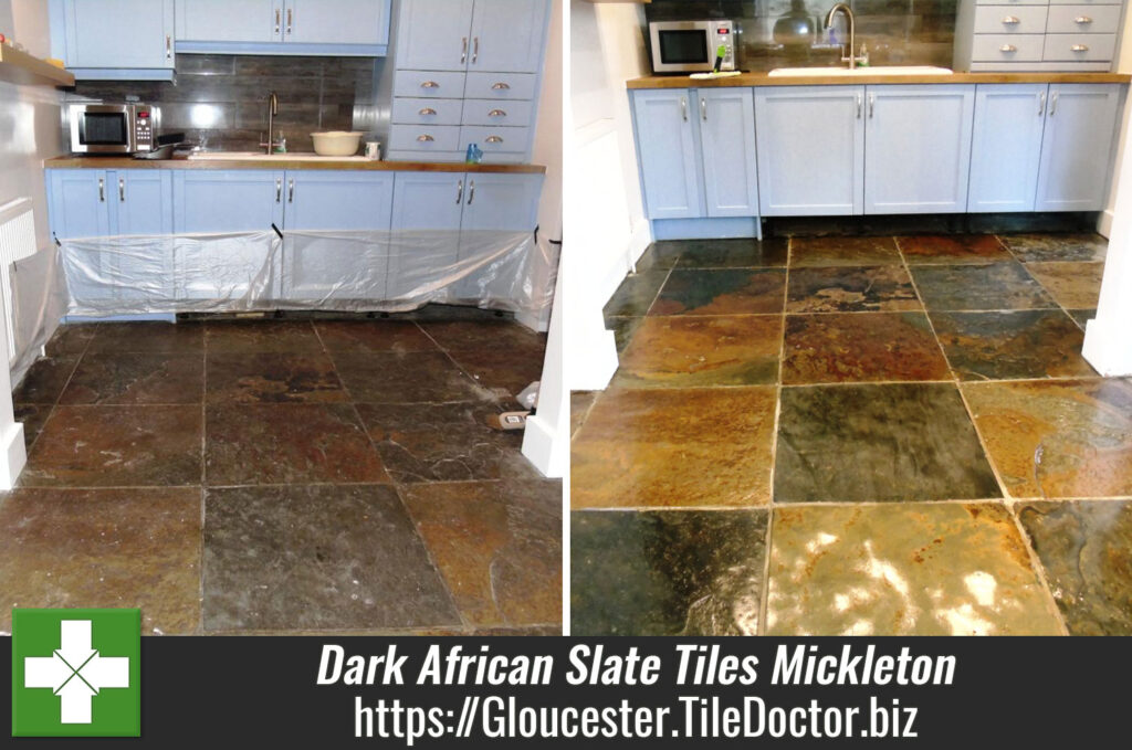 Dark African Slate Tiles Rejuvenated in Mickleton