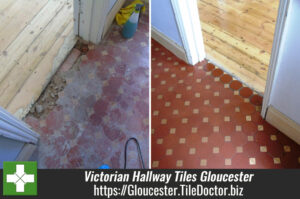 Victorian Hallway Tiles Restored Following Renovation Works in Gloucester