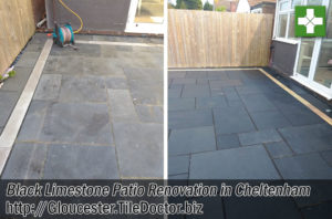 Black Limestone Patio Before After Renovation Cheltenham