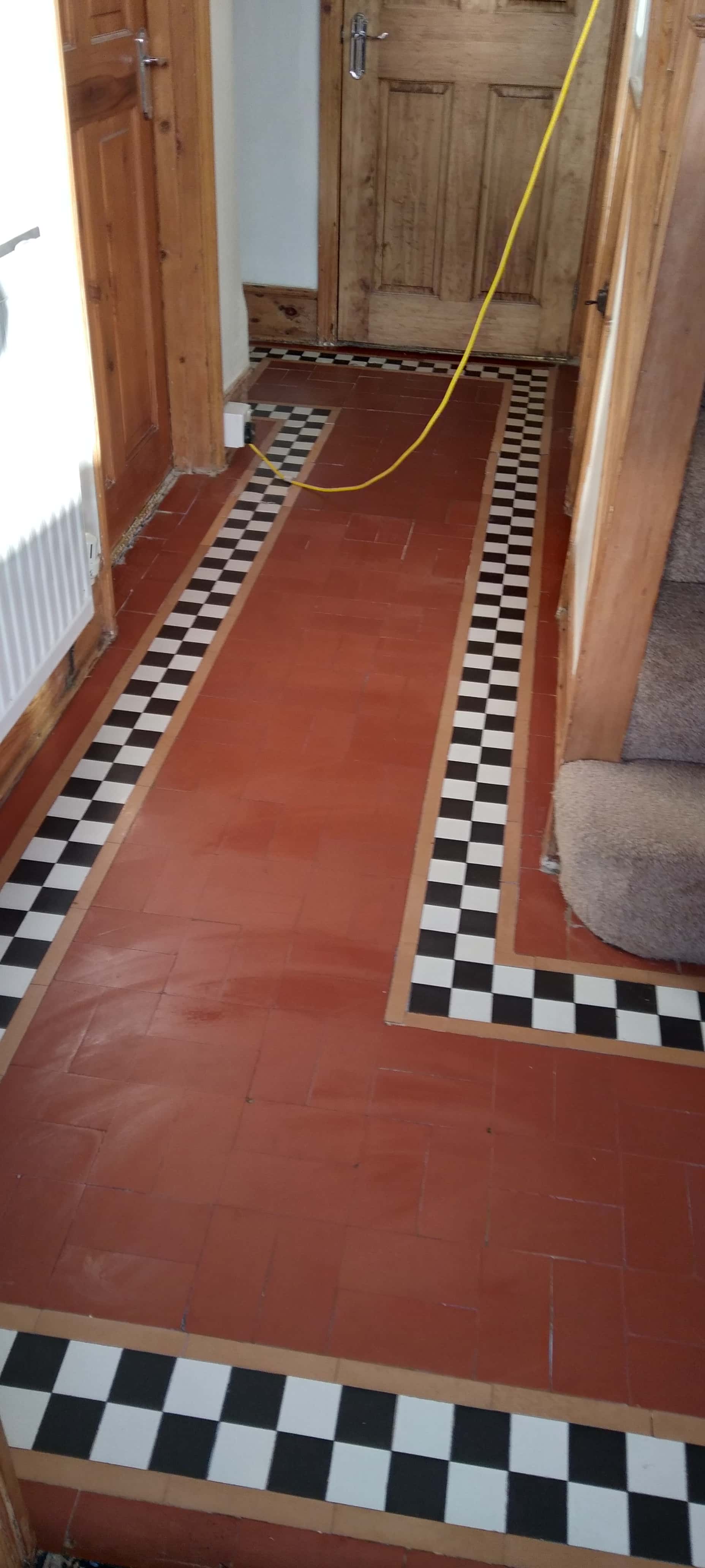 Edwardian Tiled Hallway Floor After Restoration Dursley