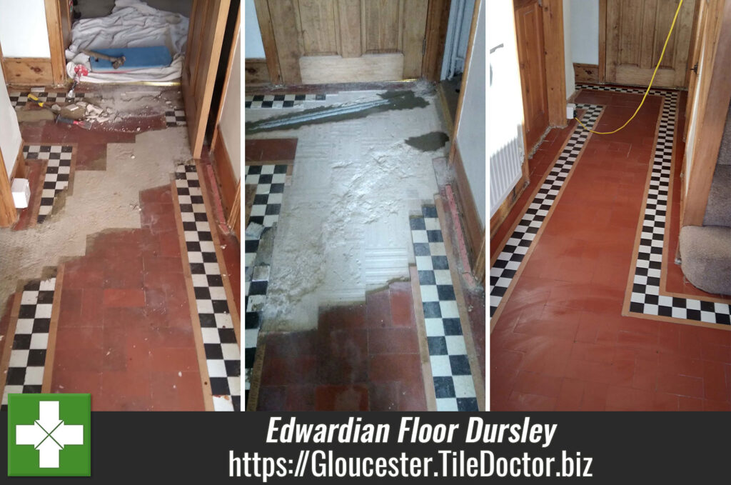 Edwardian Tiled Hallway Floor Restoration Dursley