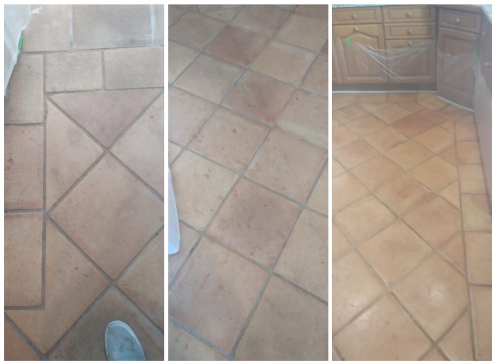 Terracotta Kitchen Floor Before Cleaning Dursley