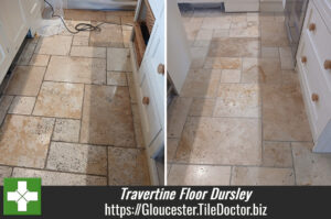 Travertine Tiled Kitchen Floor Renovation Dursley